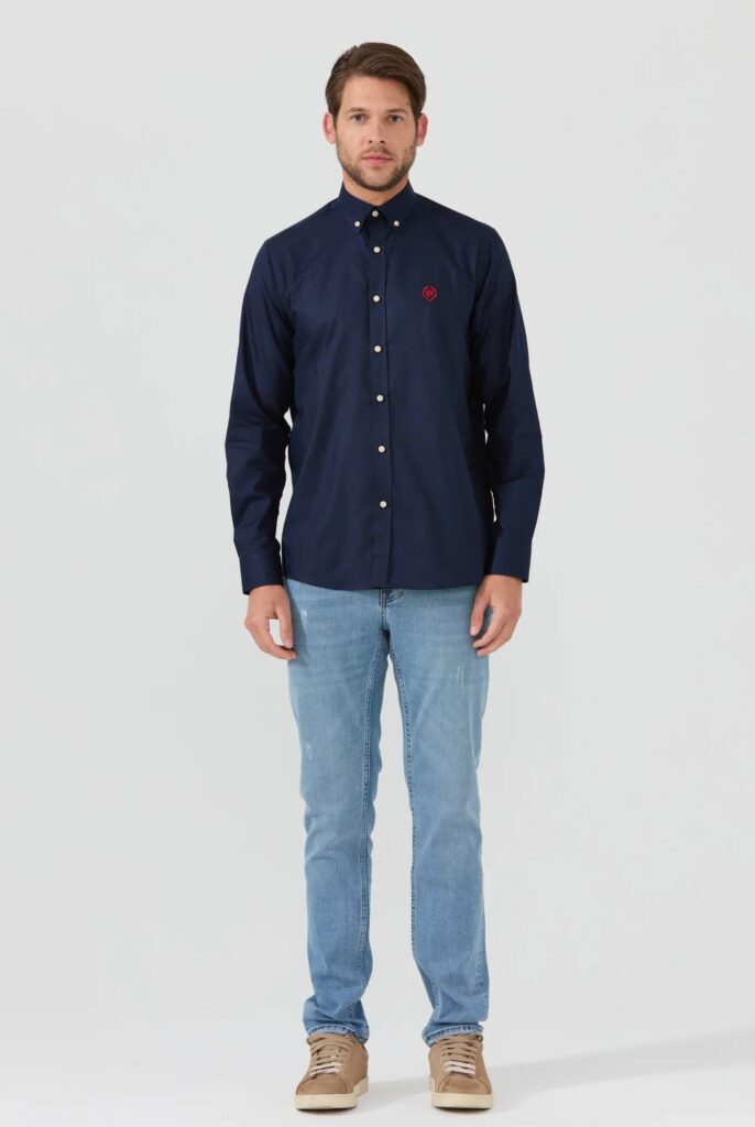 Cyril : Chemise en coton d’Oxford Coupe Classique - 12