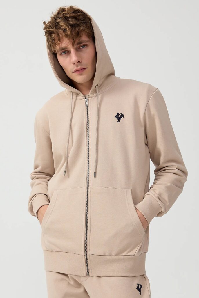 Ducasse : Sweat à Capuche et Fermeture Éclair avec Logo Emblématique du Coq Brodé - 27