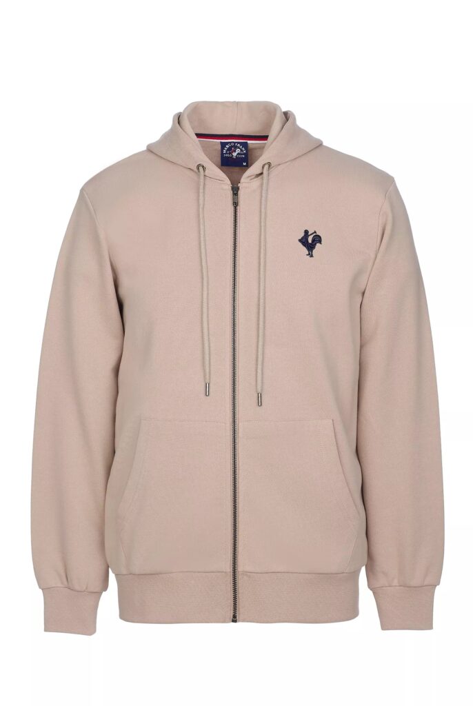 Ducasse : Sweat à Capuche et Fermeture Éclair avec Logo Emblématique du Coq Brodé - 54