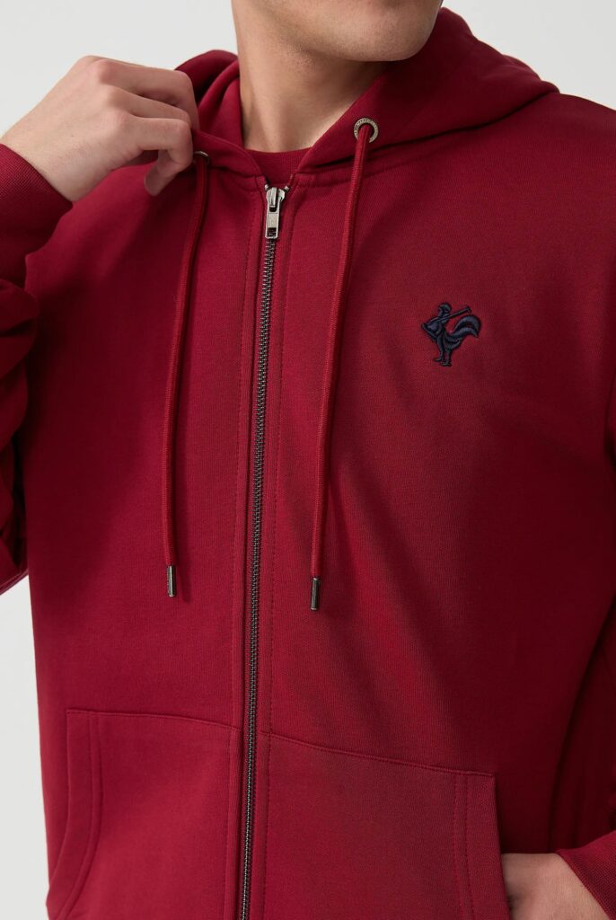 Ducasse : Sweat à Capuche et Fermeture Éclair avec Logo Emblématique du Coq Brodé - 2