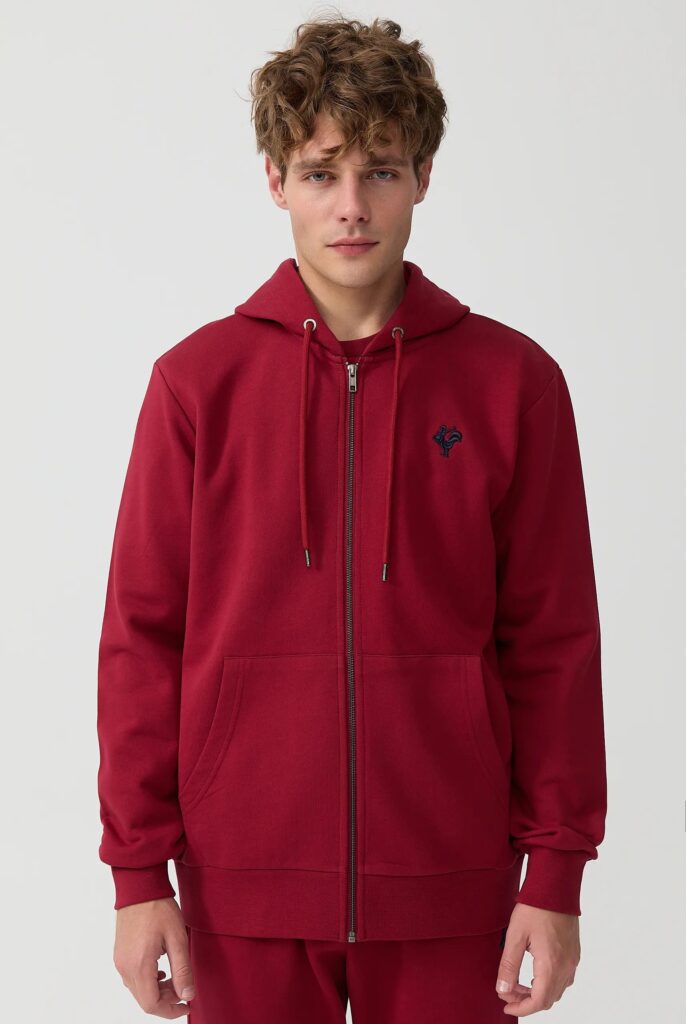 Ducasse : Sweat à Capuche et Fermeture Éclair avec Logo Emblématique du Coq Brodé - 4