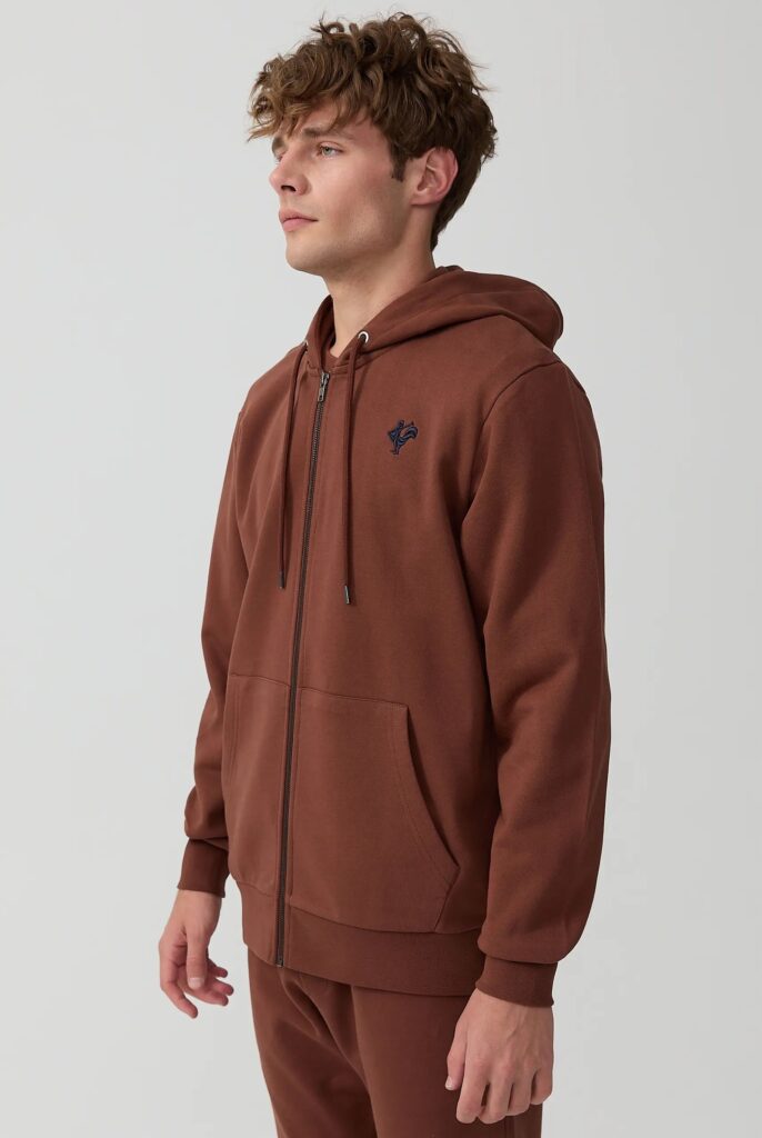 Ducasse : Sweat à Capuche et Fermeture Éclair avec Logo Emblématique du Coq Brodé - 30