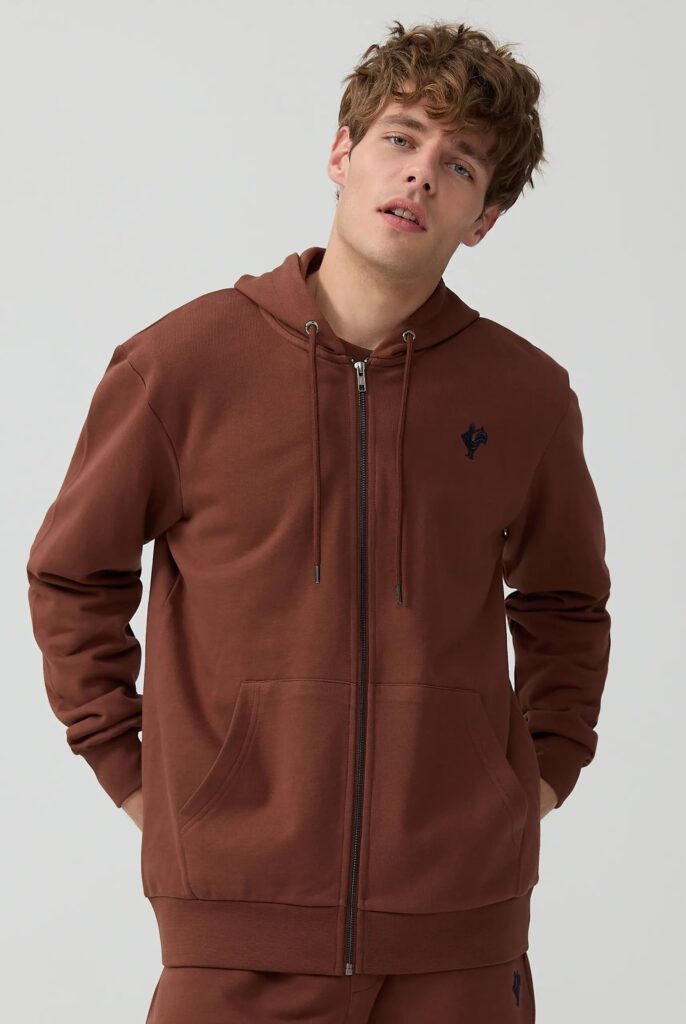 Ducasse : Sweat à Capuche et Fermeture Éclair avec Logo Emblématique du Coq Brodé - 32