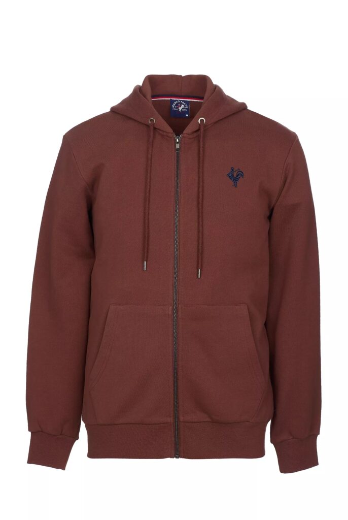 Ducasse : Sweat à Capuche et Fermeture Éclair avec Logo Emblématique du Coq Brodé - 56