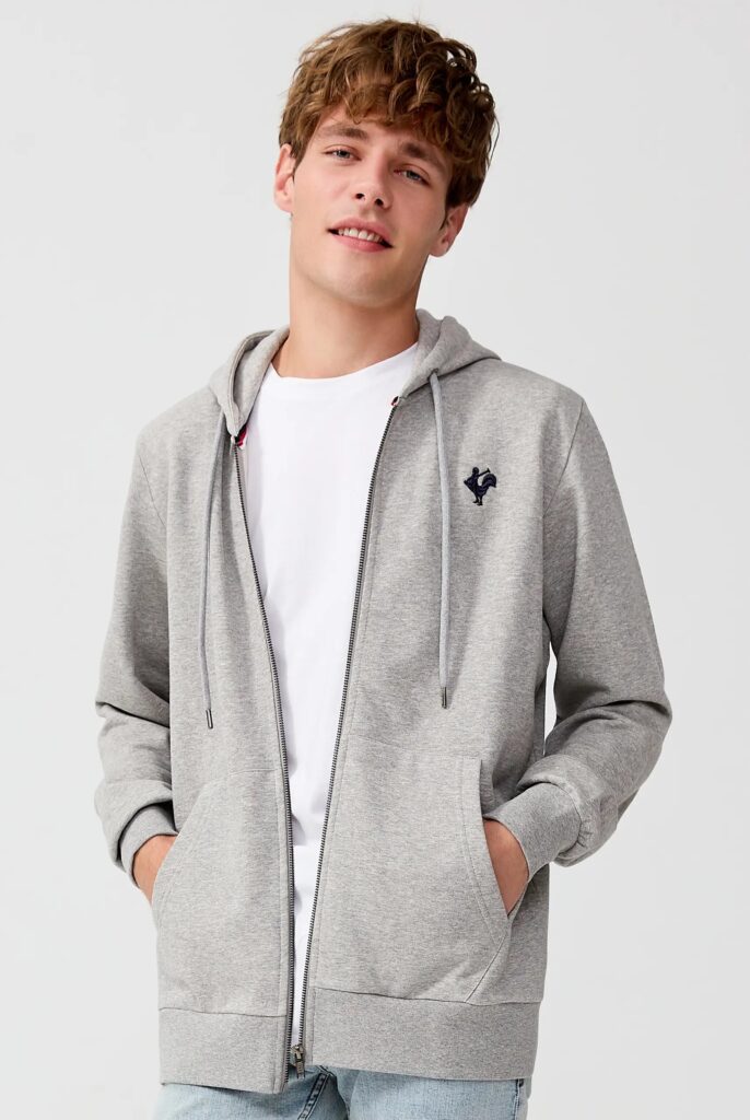 Ducasse : Sweat à Capuche et Fermeture Éclair avec Logo Emblématique du Coq Brodé - 12