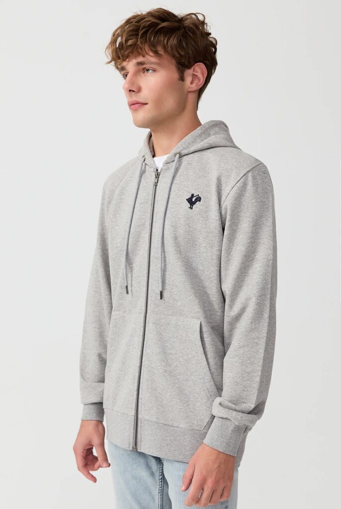 Ducasse : Sweat à Capuche et Fermeture Éclair avec Logo Emblématique du Coq Brodé - 13