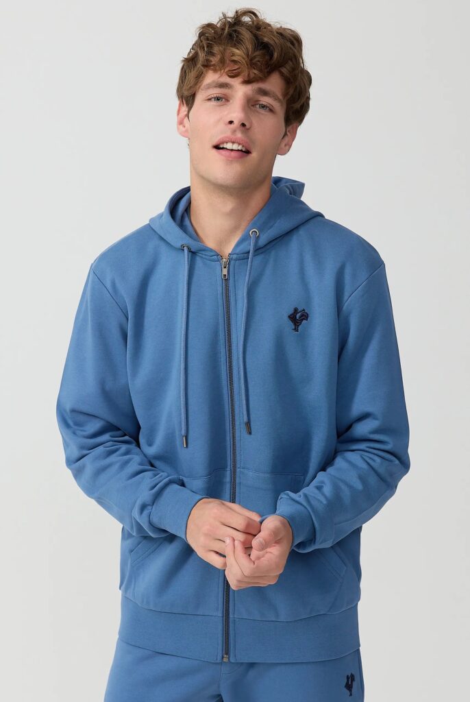 Ducasse : Sweat à Capuche et Fermeture Éclair avec Logo Emblématique du Coq Brodé - 36