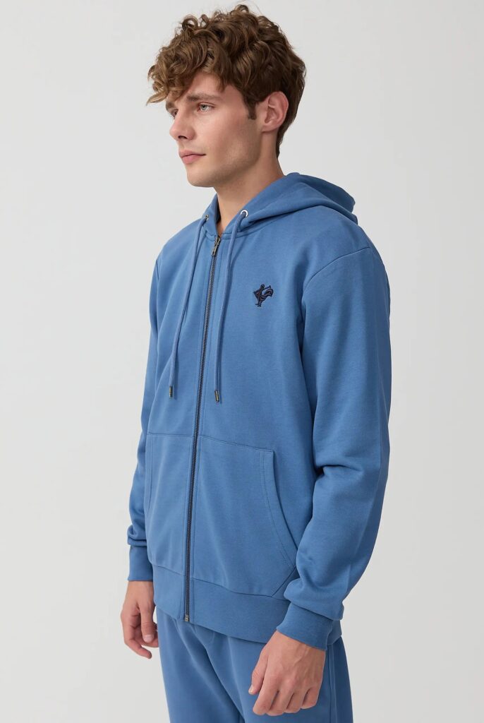 Ducasse : Sweat à Capuche et Fermeture Éclair avec Logo Emblématique du Coq Brodé - 37