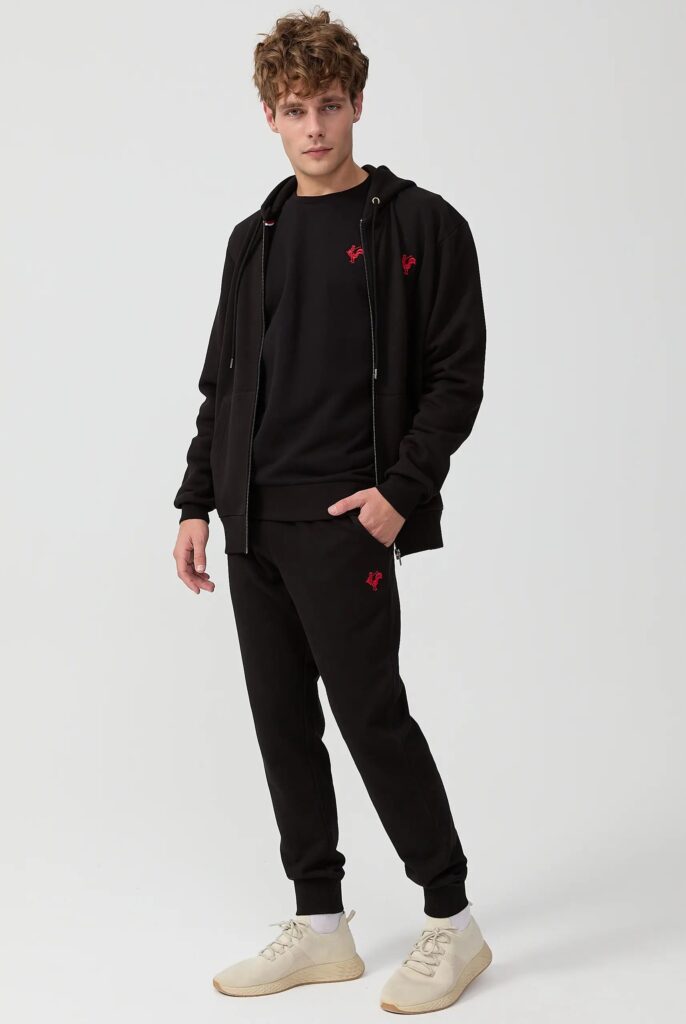 Ducasse : Sweat à Capuche et Fermeture Éclair avec Logo Emblématique du Coq Brodé - 21