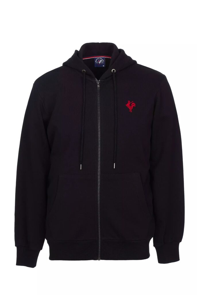 Ducasse : Sweat à Capuche et Fermeture Éclair avec Logo Emblématique du Coq Brodé - 59