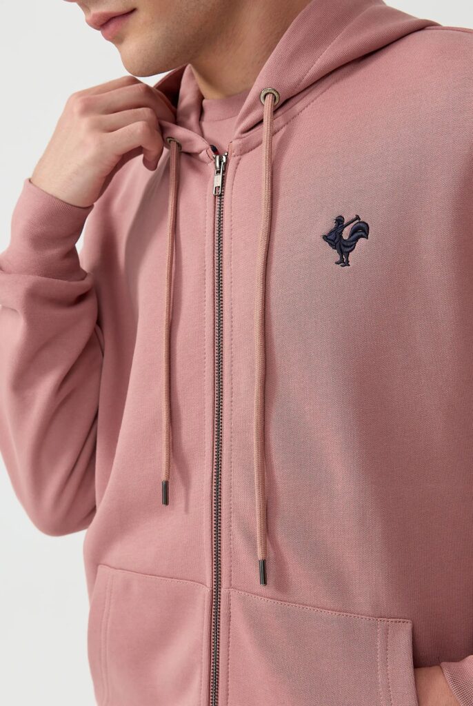 Ducasse : Sweat à Capuche et Fermeture Éclair avec Logo Emblématique du Coq Brodé - 14
