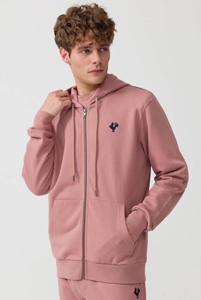 Ducasse : Sweat à Capuche et Fermeture Éclair avec Logo Emblématique du Coq Brodé - 17