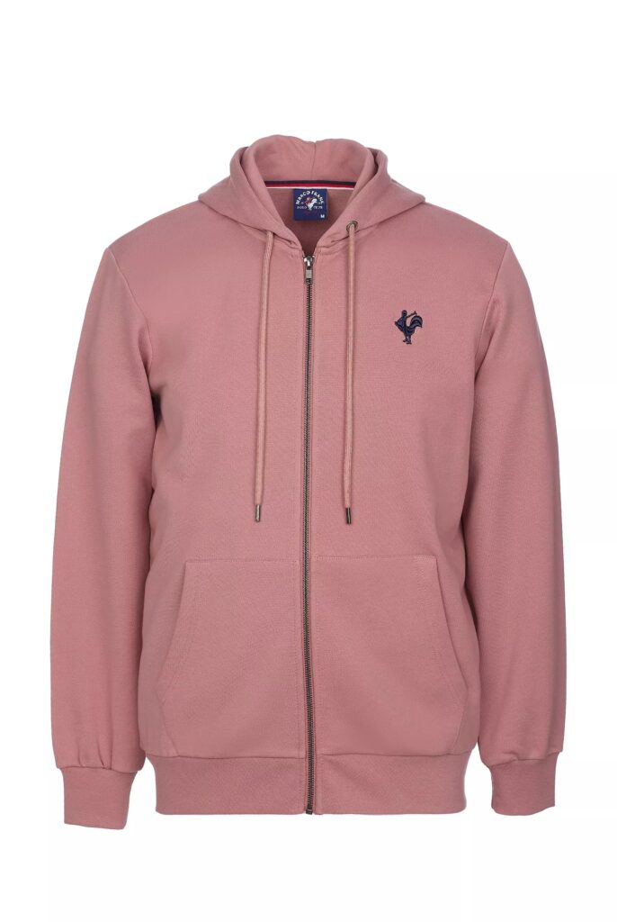 Ducasse : Sweat à Capuche et Fermeture Éclair avec Logo Emblématique du Coq Brodé - 60