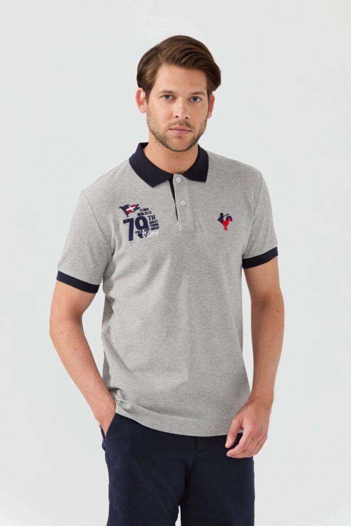 Edouard : Polo avec Logo Bicolore - 15