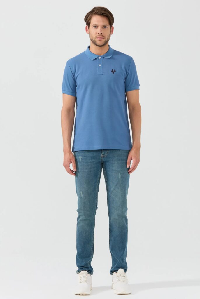 Etienne : Polo avec l’emblématique Logo du Coq Brodé - 49