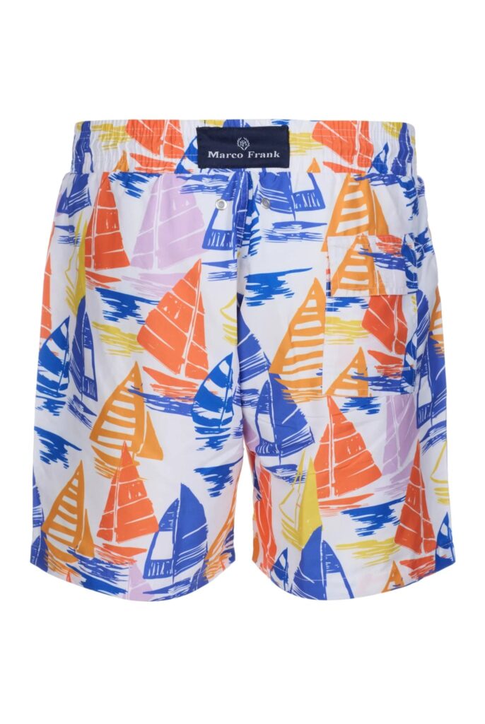 Fabrice : Short de Bain à Imprimé Voile, séchage rapide - 4