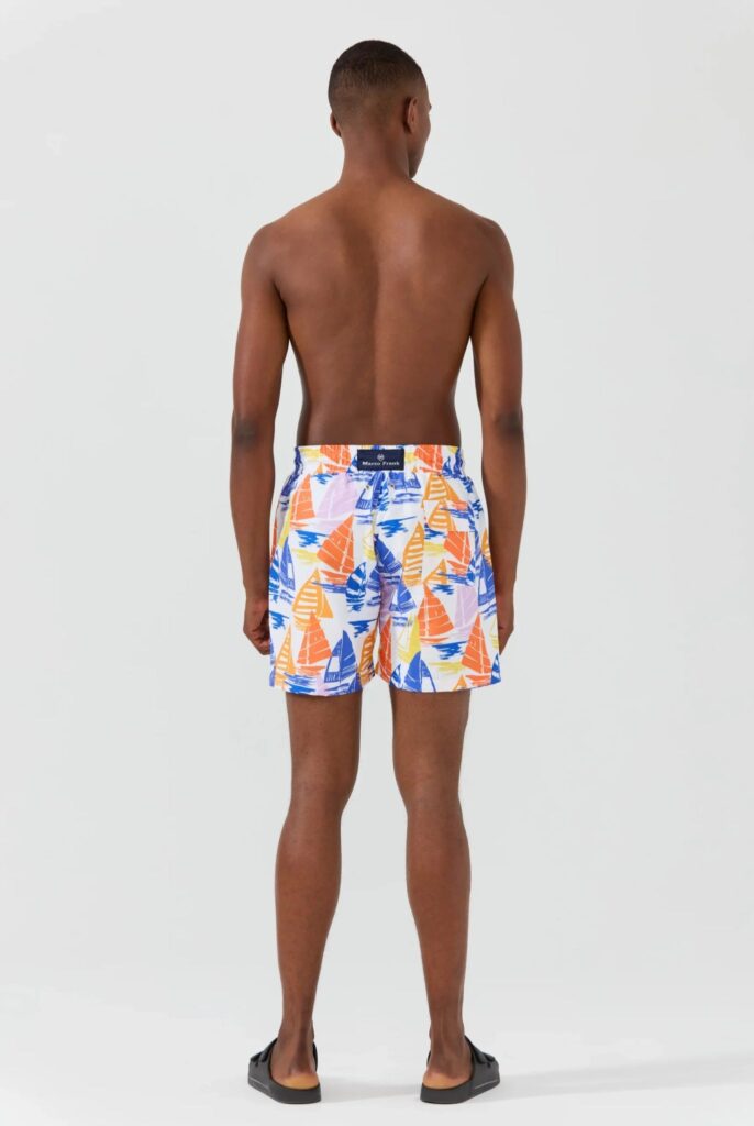 Fabrice : Short de Bain à Imprimé Voile, séchage rapide - 6