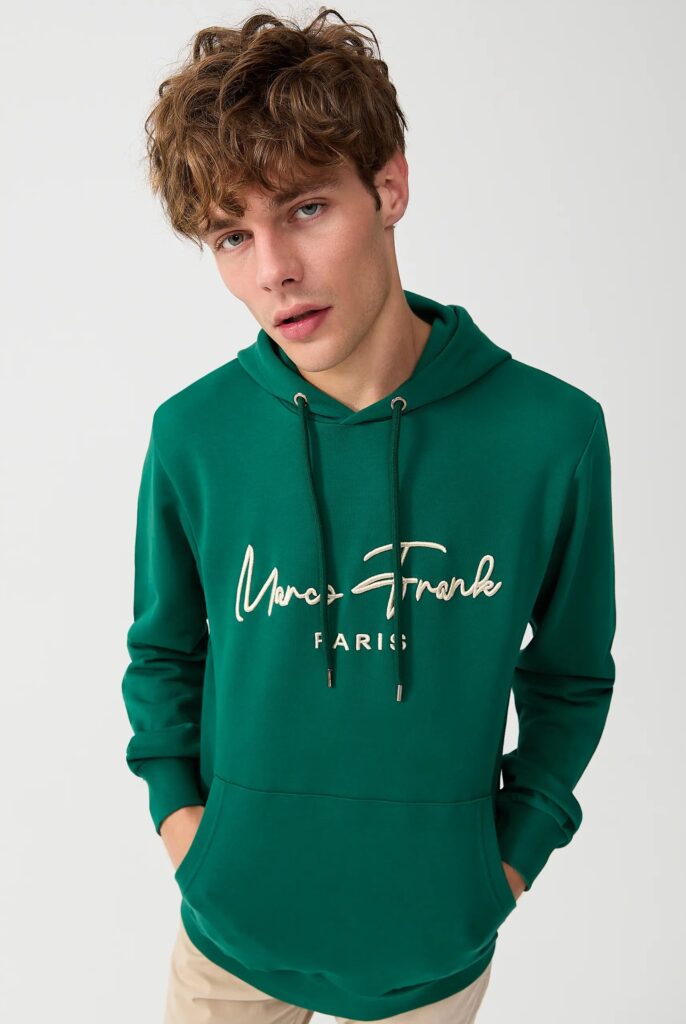 Fontaine : Sweat à Capuche Avec Logo Signature Brodé - 48