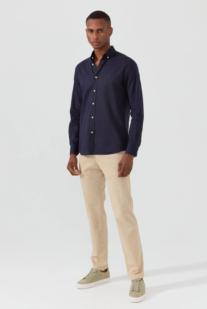 Harvey : Chino Regular Fit en Coton Stretch - 33