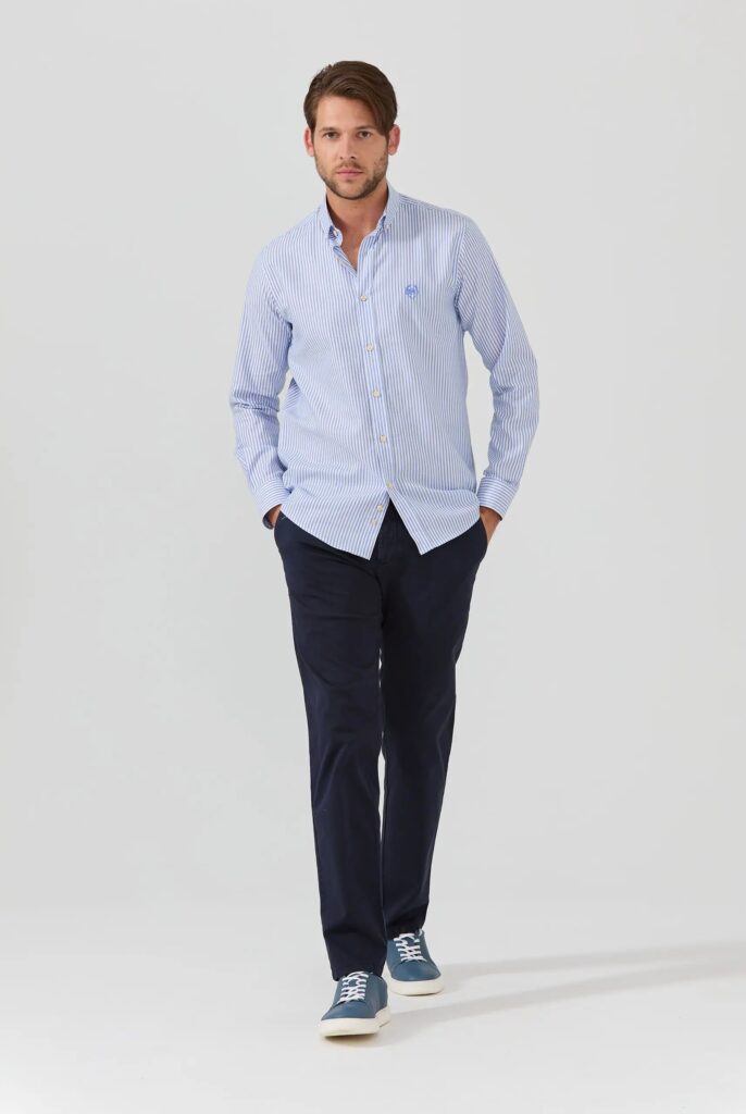 Harvey : Chino Regular Fit en Coton Stretch - 28