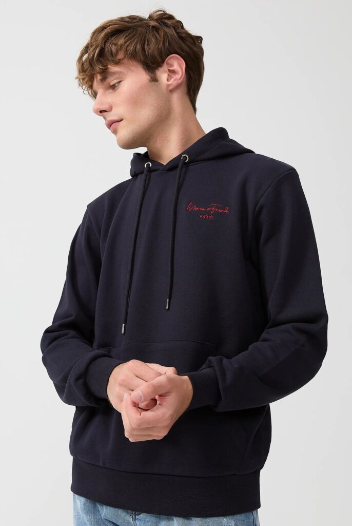 Hugh : Sweat à Capuche Avec Logo Signature Brodé - 14