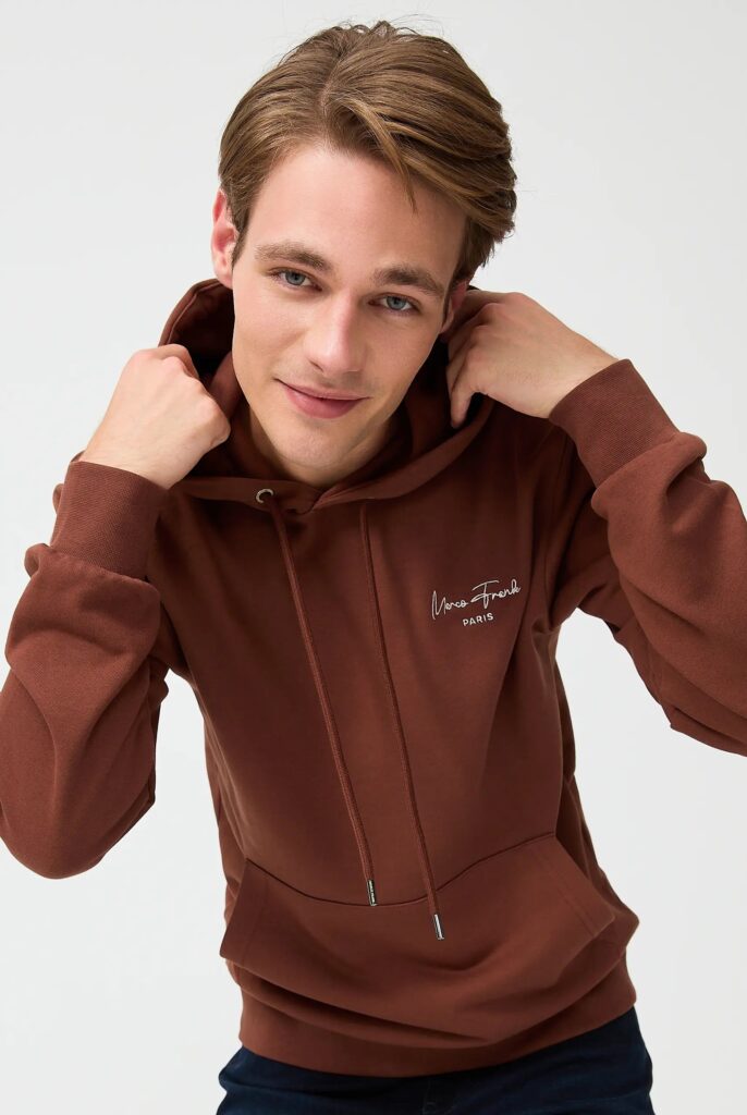 Hugh : Sweat à Capuche Avec Logo Signature Brodé - 44