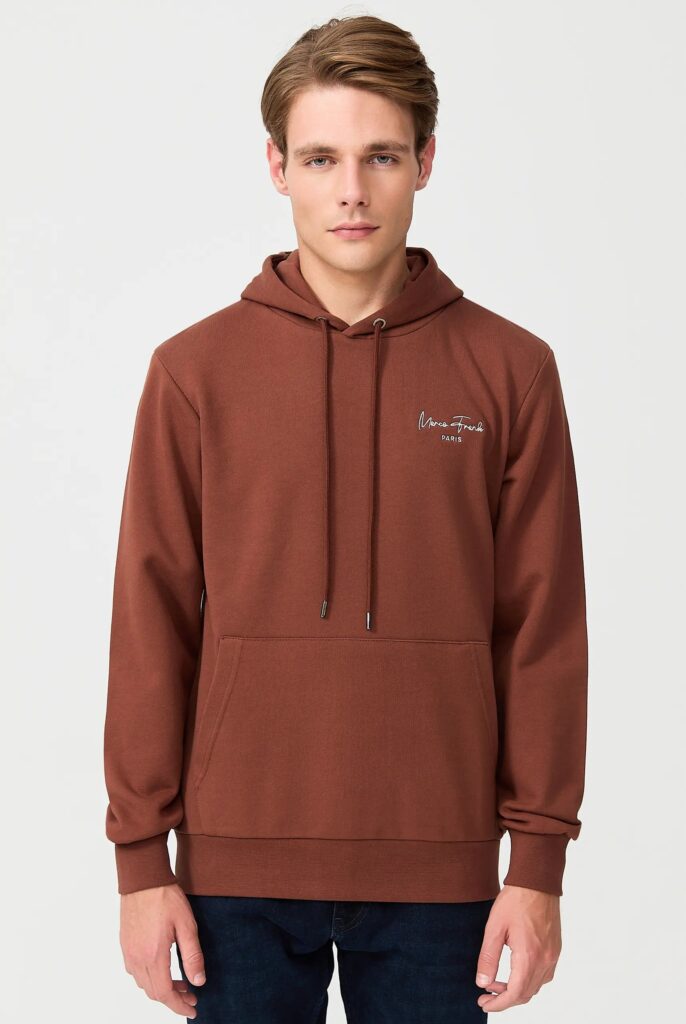 Hugh : Sweat à Capuche Avec Logo Signature Brodé - 46