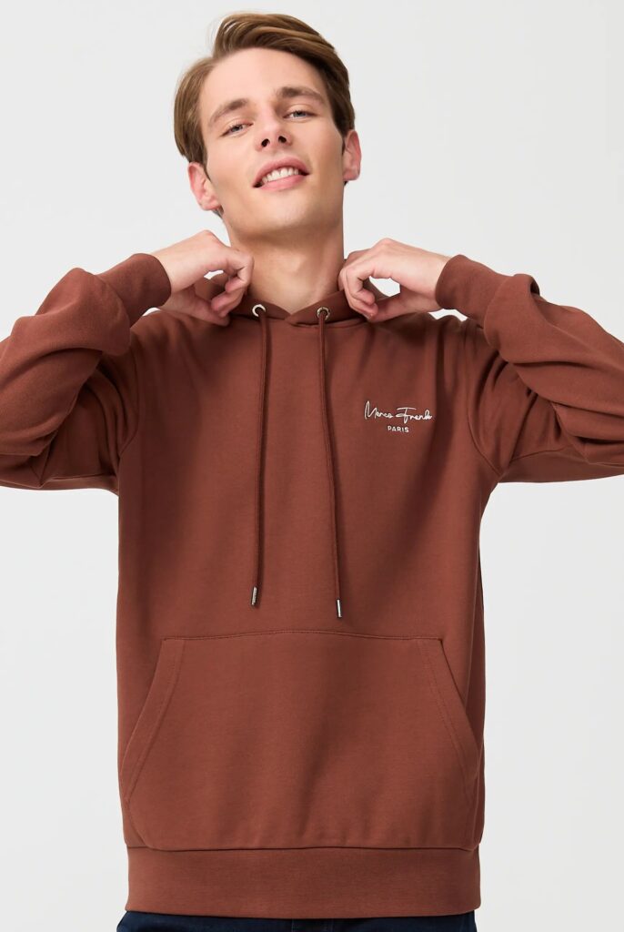 Hugh : Sweat à Capuche Avec Logo Signature Brodé - 48