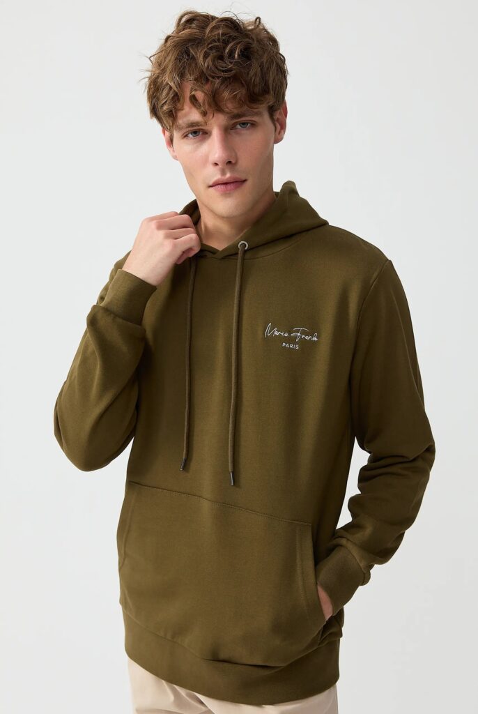 Hugh : Sweat à Capuche Avec Logo Signature Brodé - 43