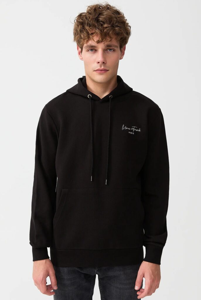 Hugh : Sweat à Capuche Avec Logo Signature Brodé - 4