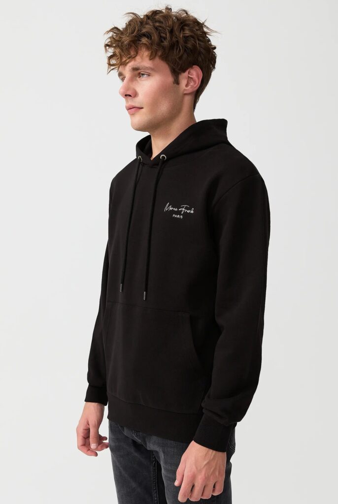 Hugh : Sweat à Capuche Avec Logo Signature Brodé - 5