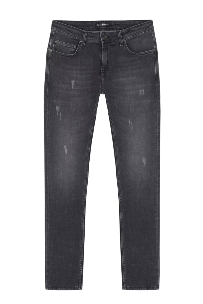 Kalman : Jeans Regular Fit en Denim avec des détails de déchirure - 23