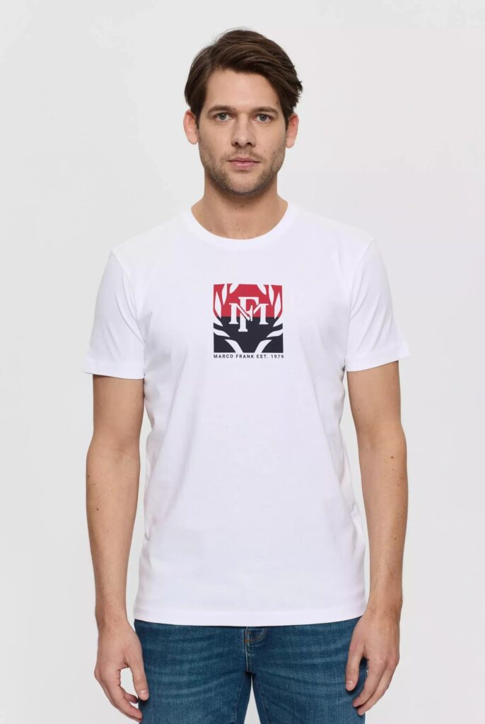 Liam : T-Shirt avec Logo Bicolore Imprimé - 8