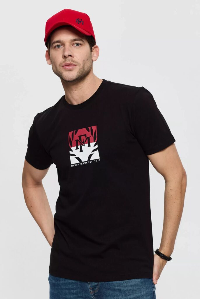 Liam : T-Shirt avec Logo Bicolore Imprimé - 10
