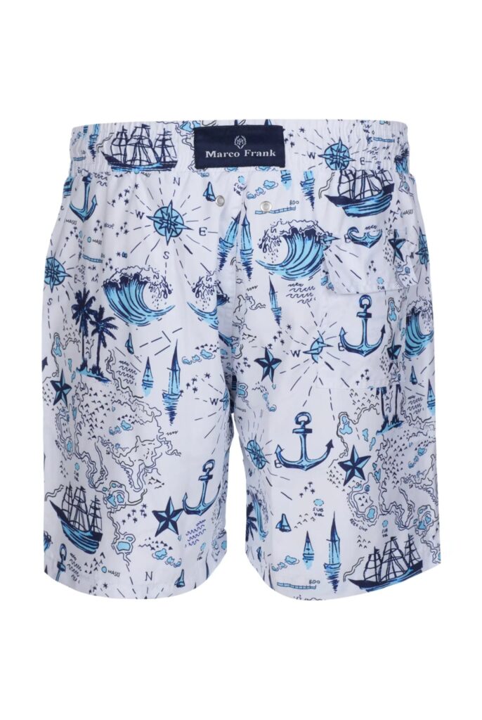 Lucas : Short de Bain à Imprimé Nautique, séchage rapide - 2