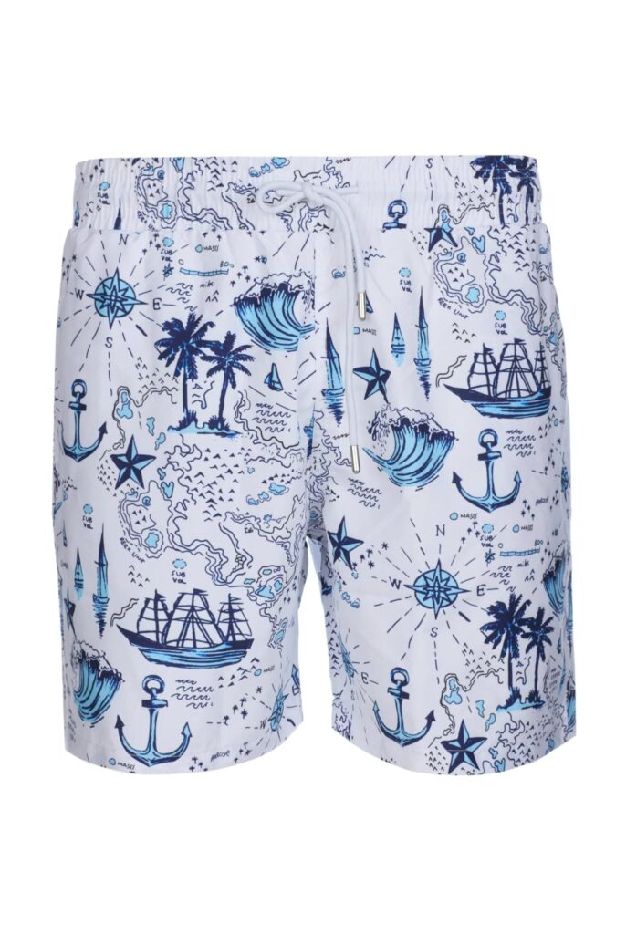 Lucas : Short de Bain à Imprimé Nautique, séchage rapide - 7