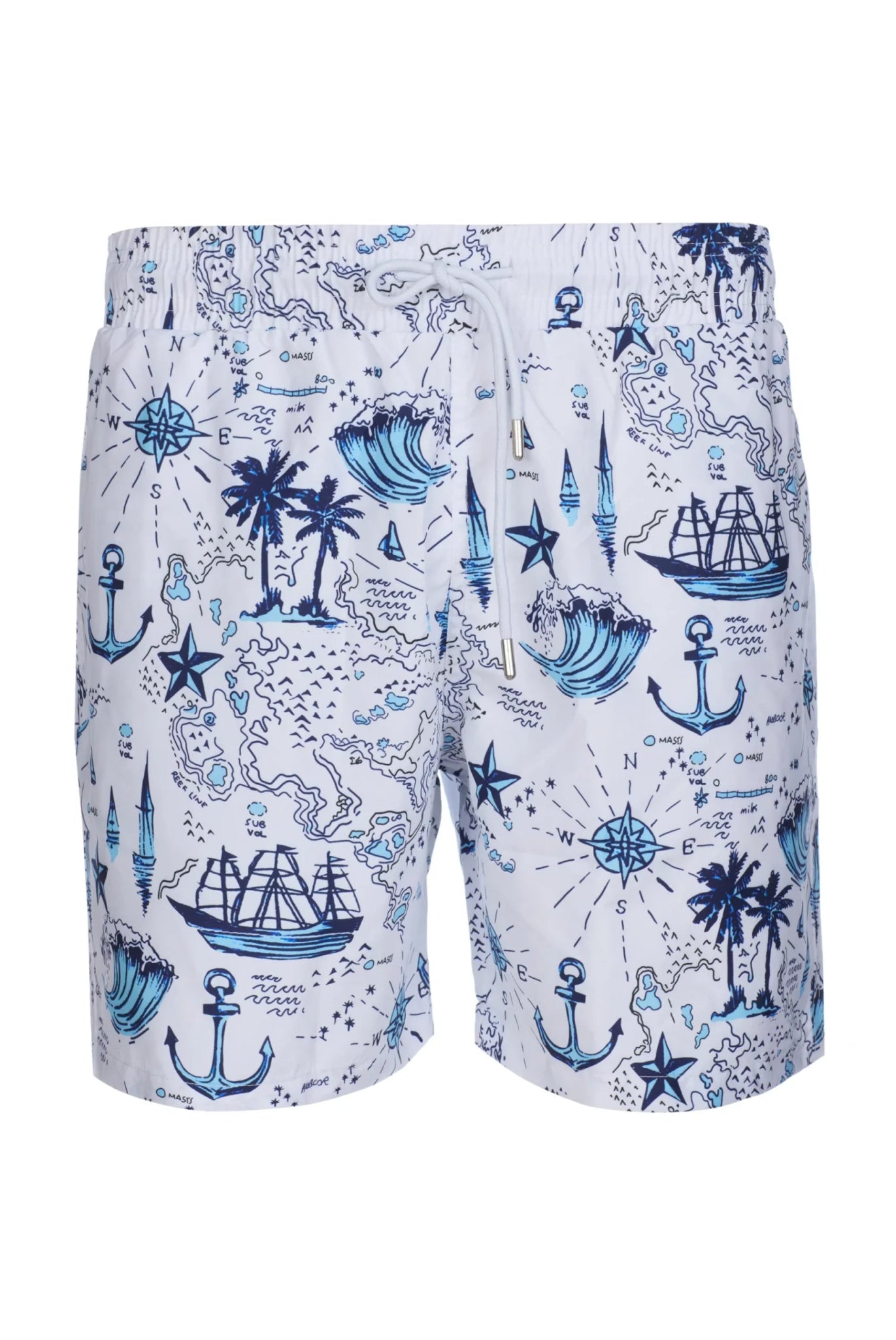 Lucas : Short de Bain à Imprimé Nautique, séchage rapide