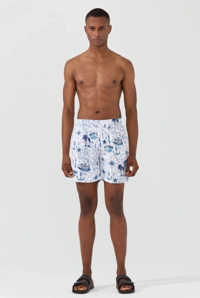 Lucas : Short de Bain à Imprimé Nautique, séchage rapide - 8