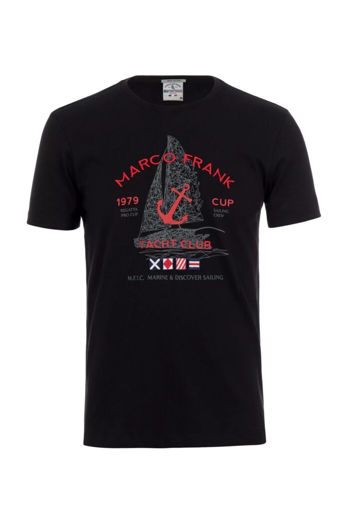 Lyon : T-Shirt avec Logo Brodé, Imprimé Nautique - 25