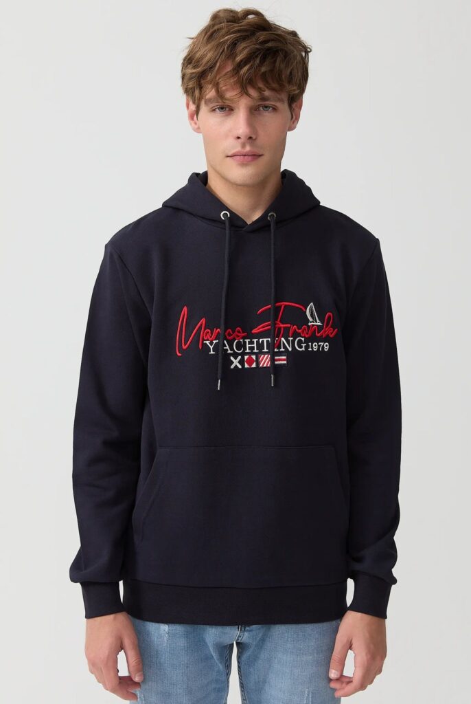 Matisse : Sweat à Capuche Brodé d’un Drapeau Style Nautique - 31