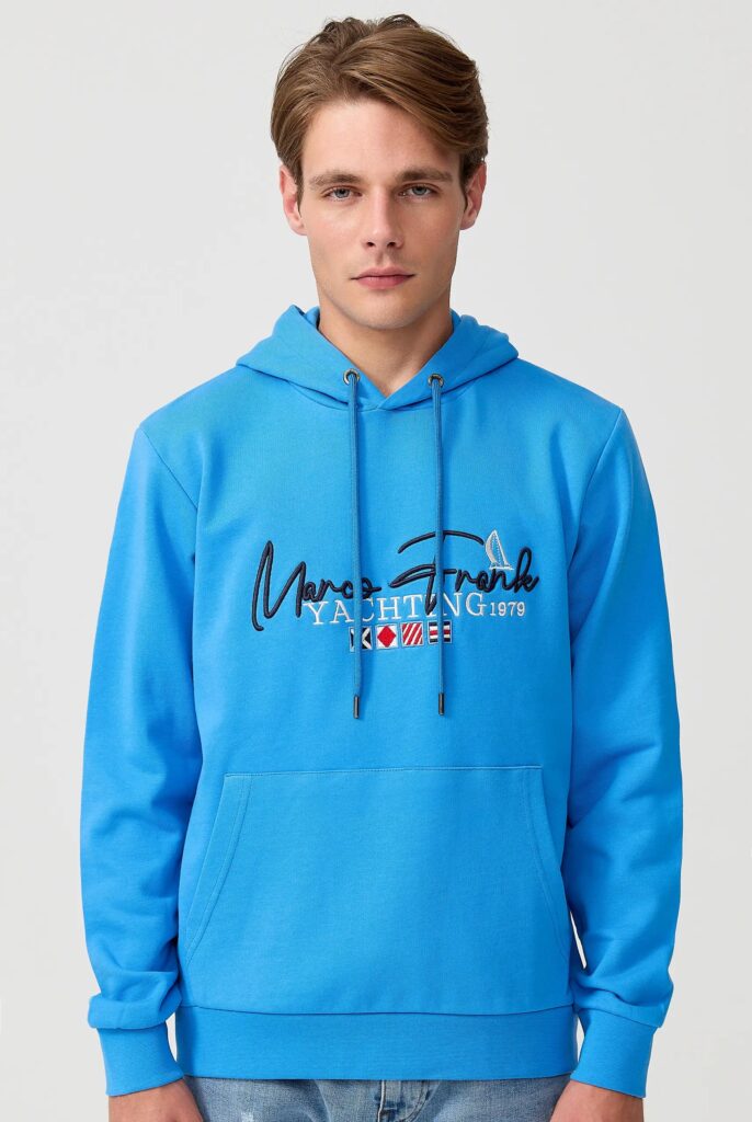 Matisse : Sweat à Capuche Brodé d’un Drapeau Style Nautique - 16