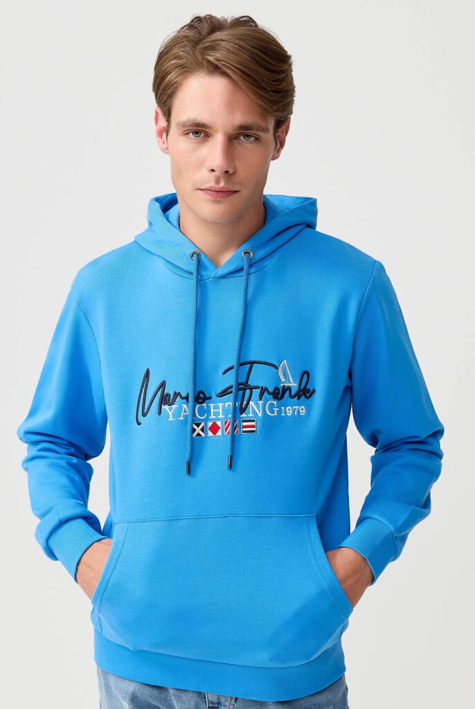 Matisse : Sweat à Capuche Brodé d’un Drapeau Style Nautique - 18