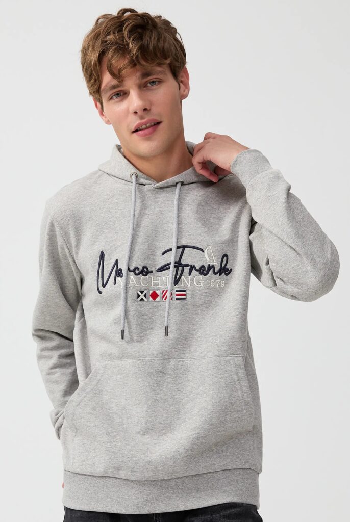 Matisse : Sweat à Capuche Brodé d’un Drapeau Style Nautique - 27