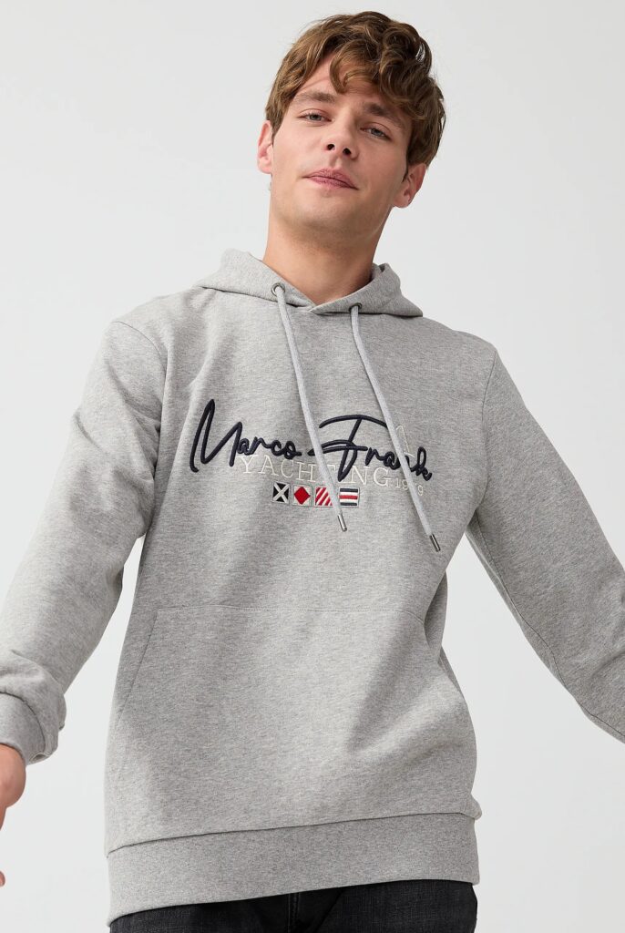 Matisse : Sweat à Capuche Brodé d’un Drapeau Style Nautique - 28