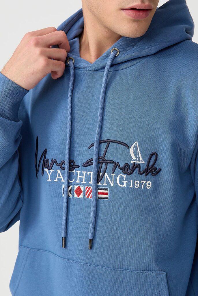 Matisse : Sweat à Capuche Brodé d’un Drapeau Style Nautique - 19
