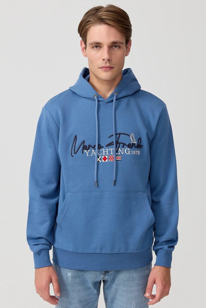 Matisse : Sweat à Capuche Brodé d’un Drapeau Style Nautique - 21