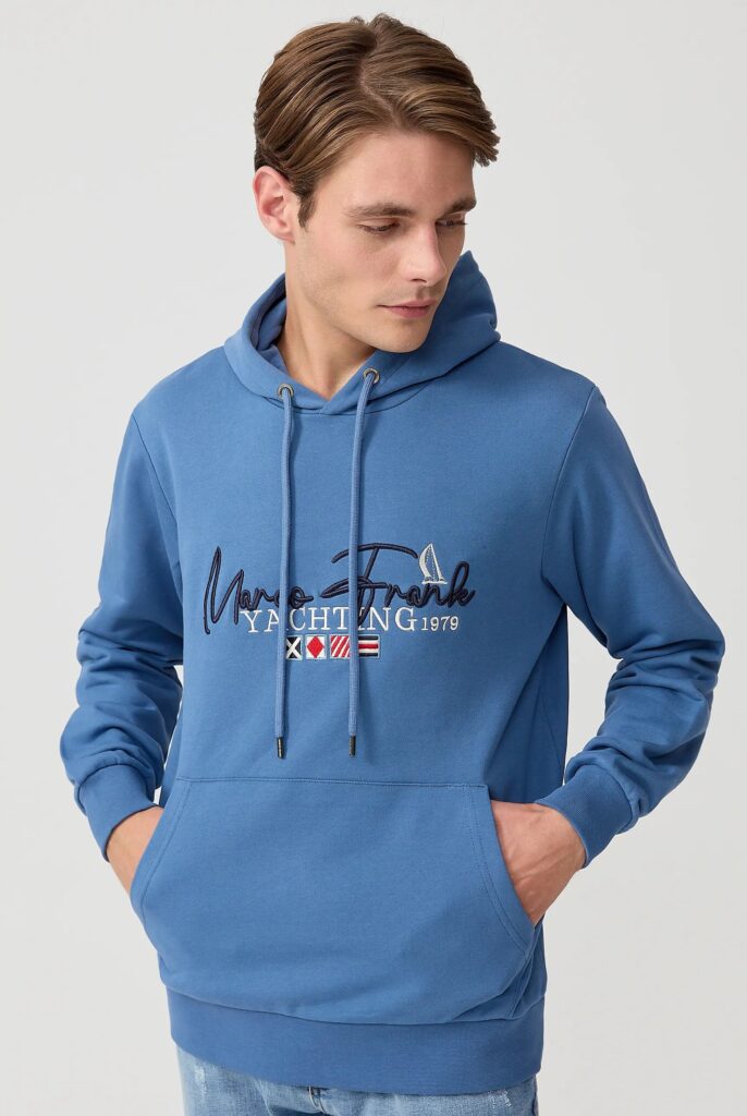 Matisse : Sweat à Capuche Brodé d’un Drapeau Style Nautique - 22