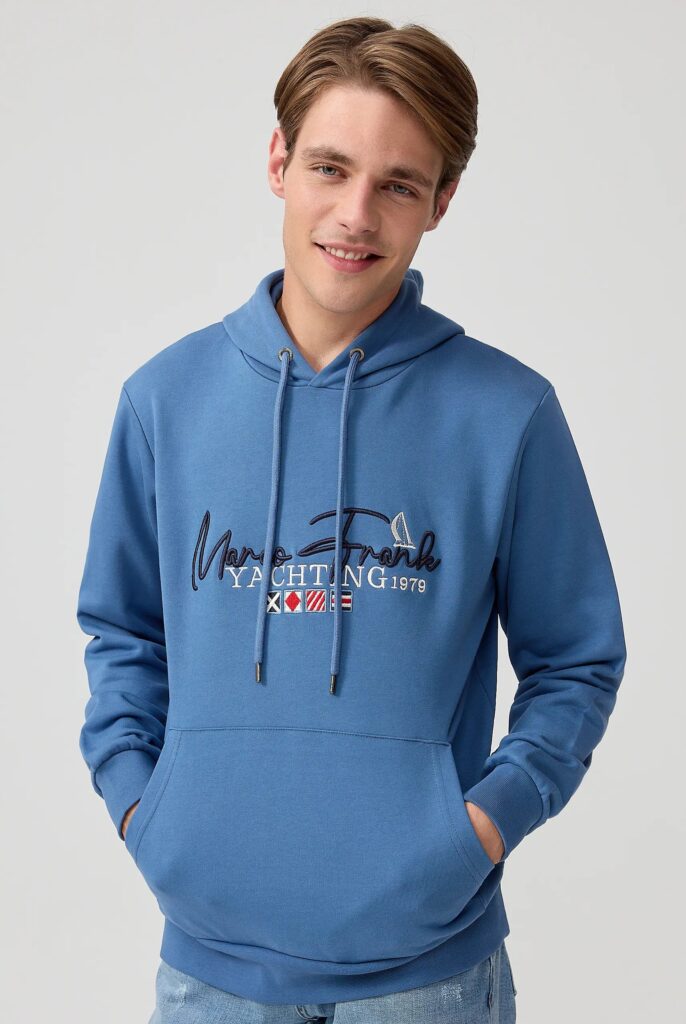 Matisse : Sweat à Capuche Brodé d’un Drapeau Style Nautique - 23