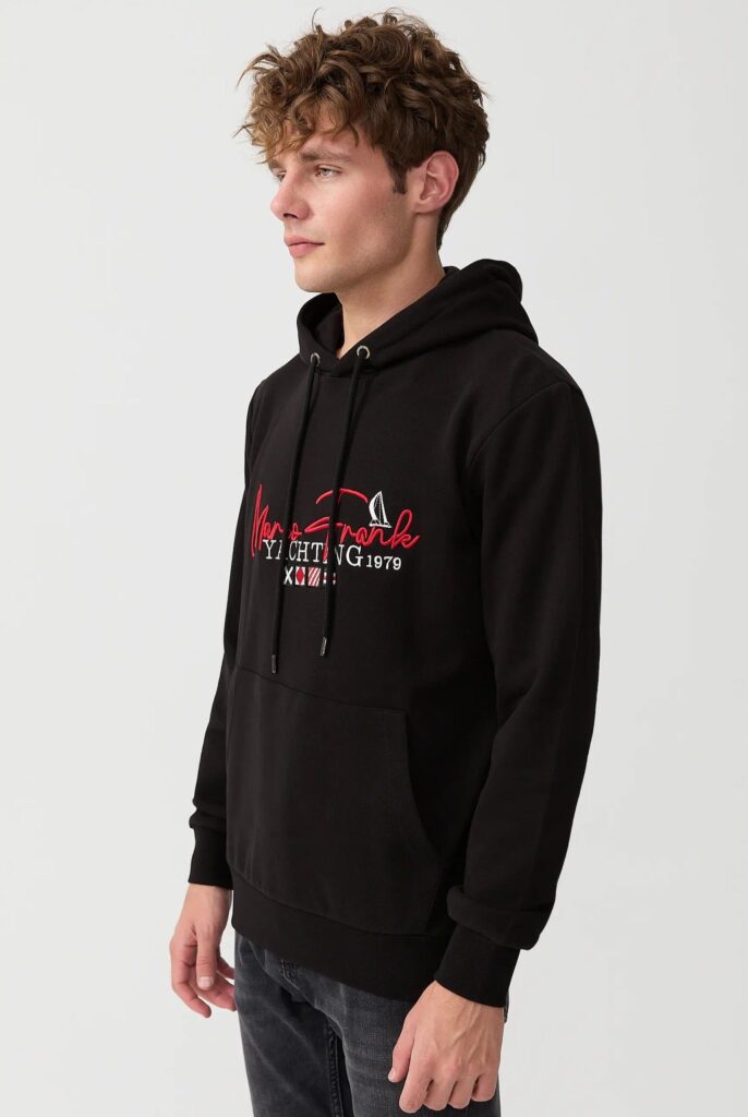 Matisse : Sweat à Capuche Brodé d’un Drapeau Style Nautique - 38