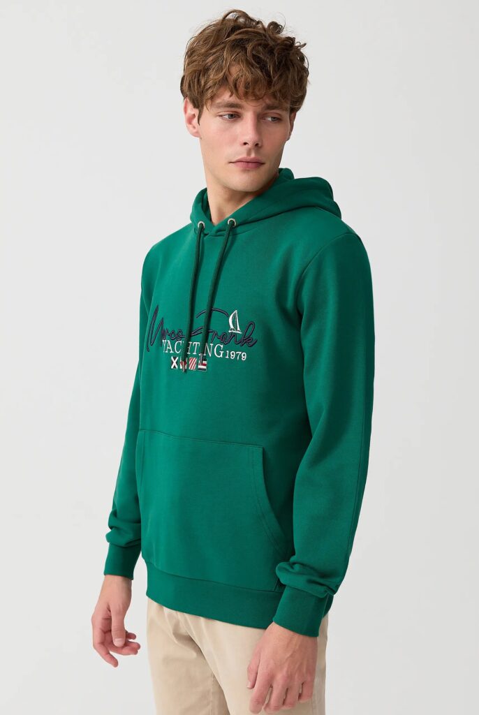 Matisse : Sweat à Capuche Brodé d’un Drapeau Style Nautique - 5